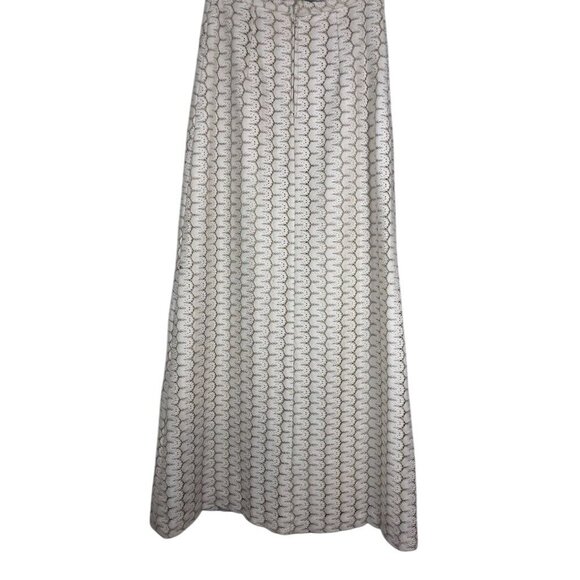 Handmade Maxi Skirt XS Cream Metallic Boho Western Classic Glam Retro Chic 70s - Picture 6 of 12